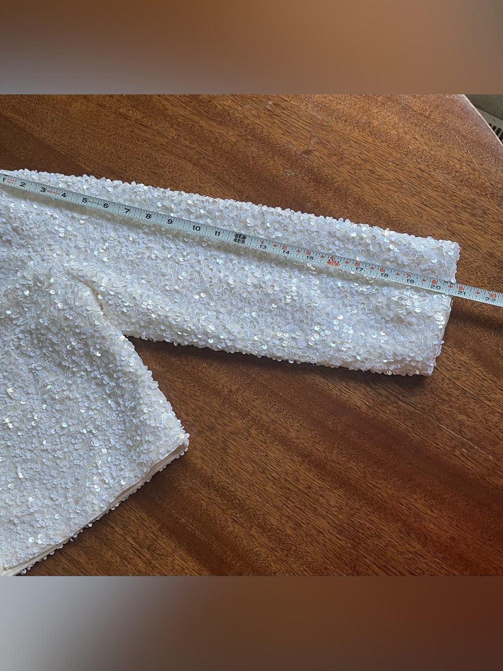 H&M White Sequined Bow-Accent Cropped Jacket - Picture 13 of 13